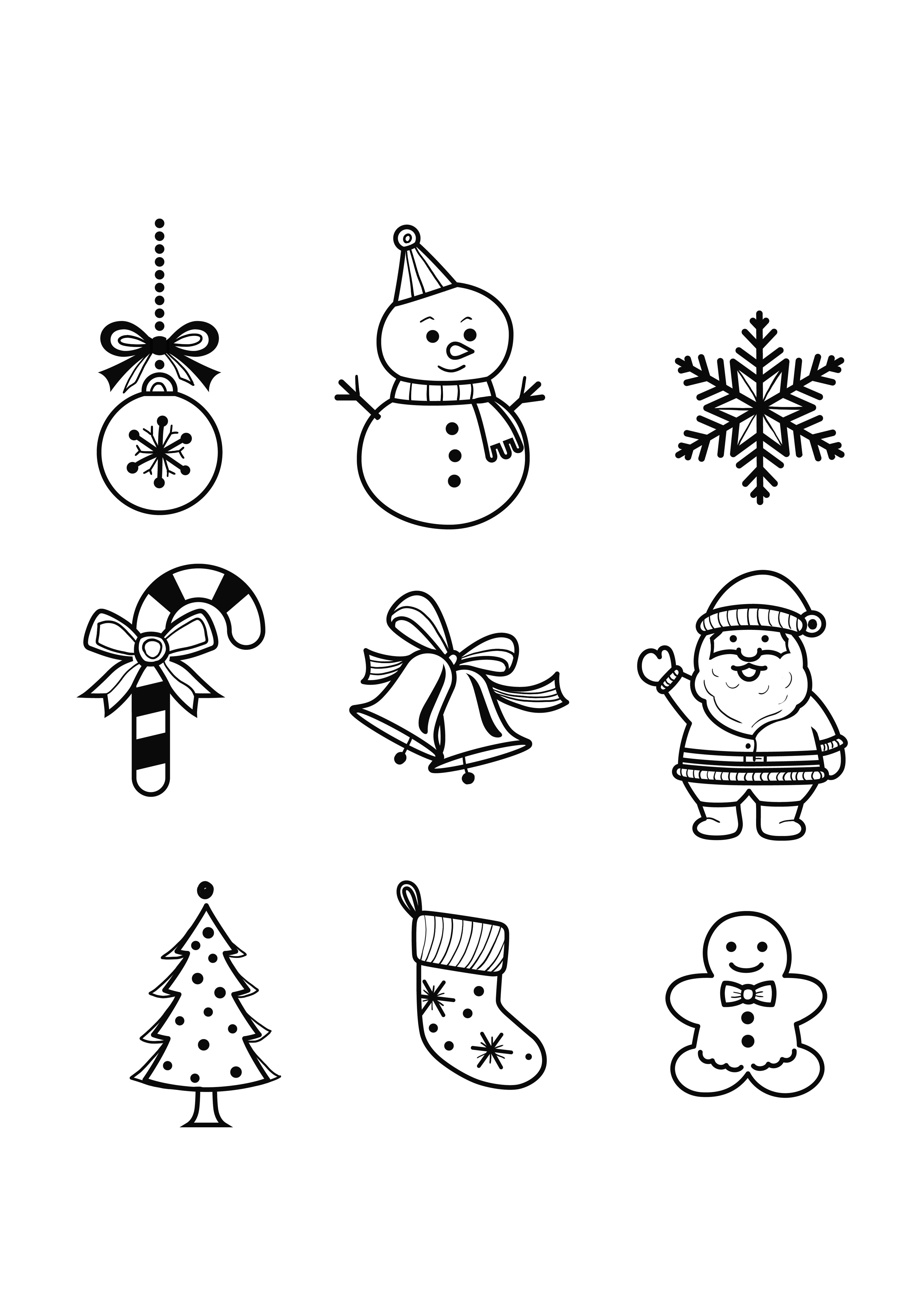 most common winter items coloring pages for free