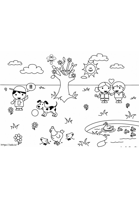 Spring Weather coloring page