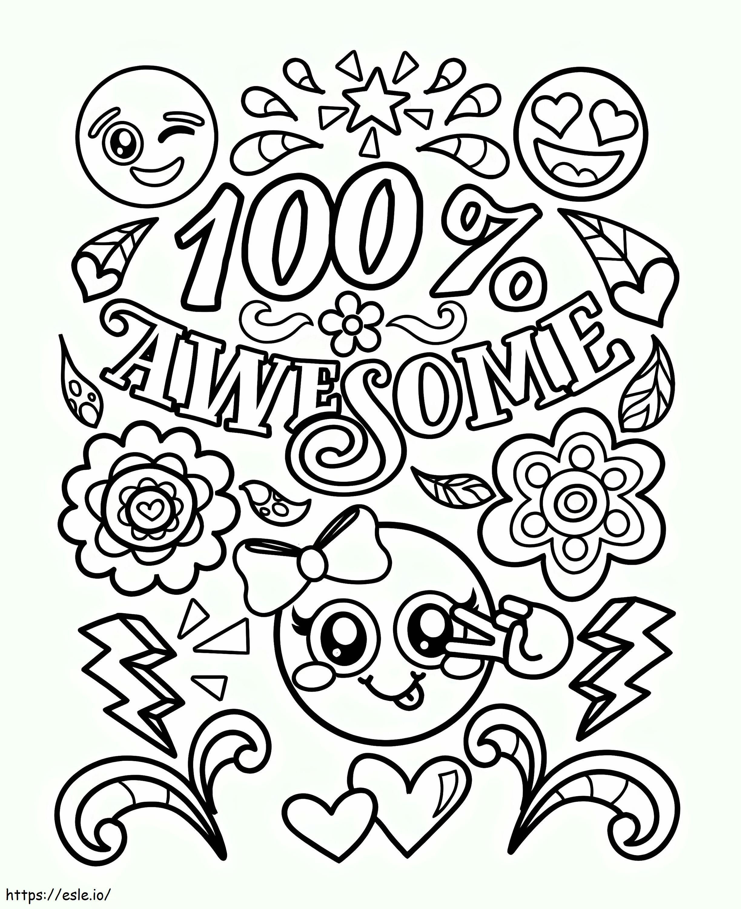 Awesome Emojis coloring page