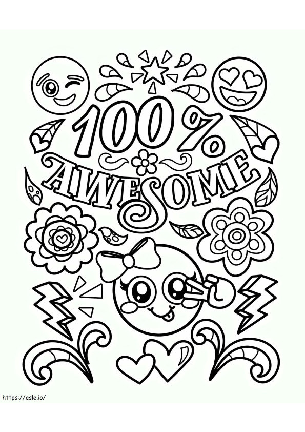 Awesome Emojis coloring page