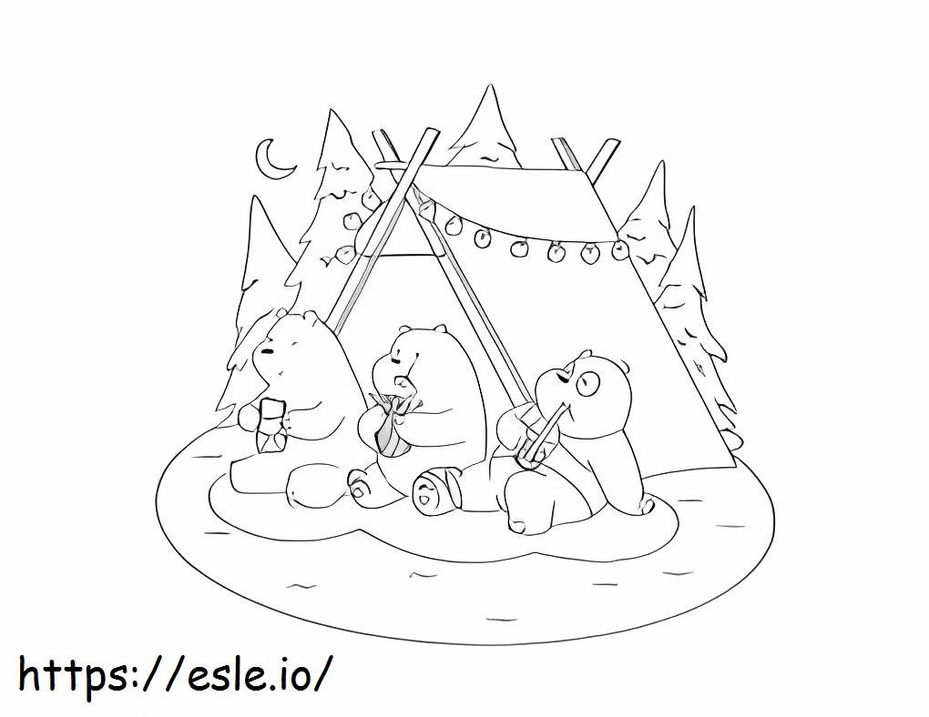 We Are Bear Going To Picnic coloring page