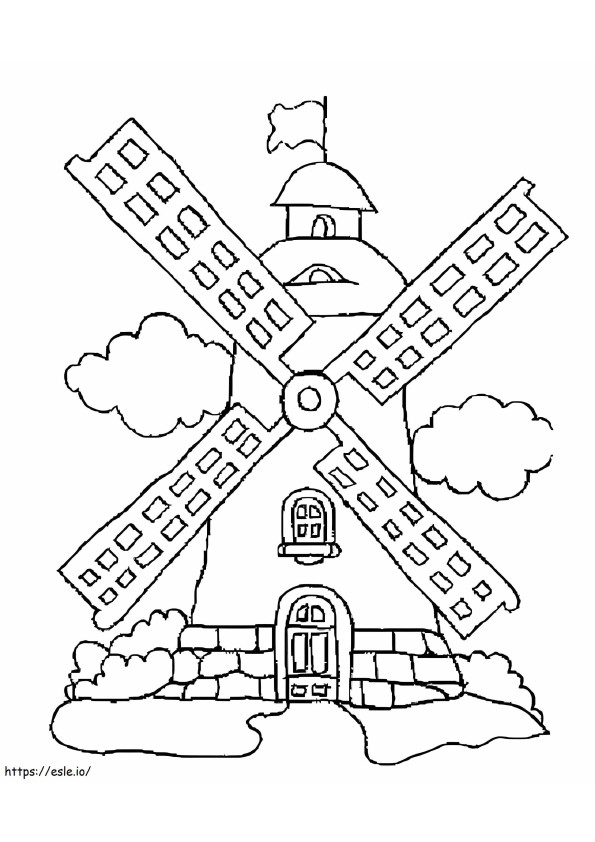 Print Windmill coloring page