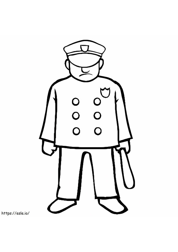 Basic Police Drawing coloring page