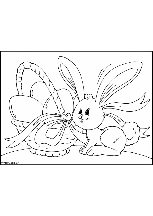 Bunny And Easter Eggs coloring page