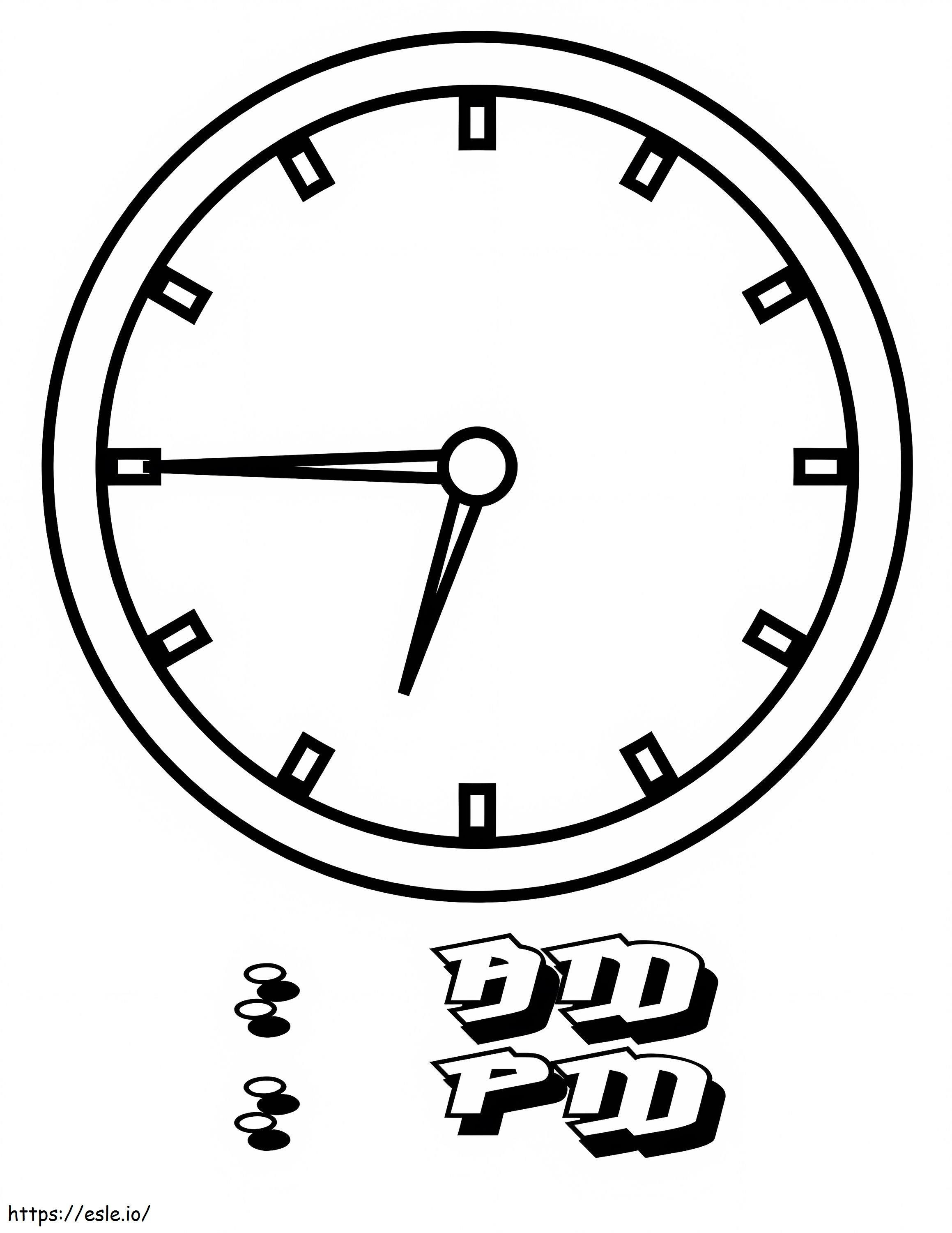 Coloriage Horloge 10 à imprimer dessin