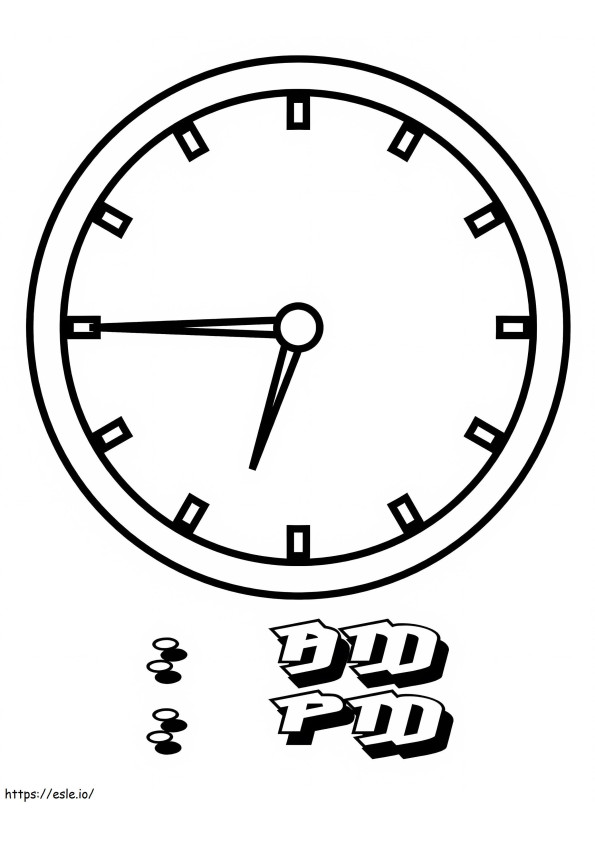 Clock 10 coloring page