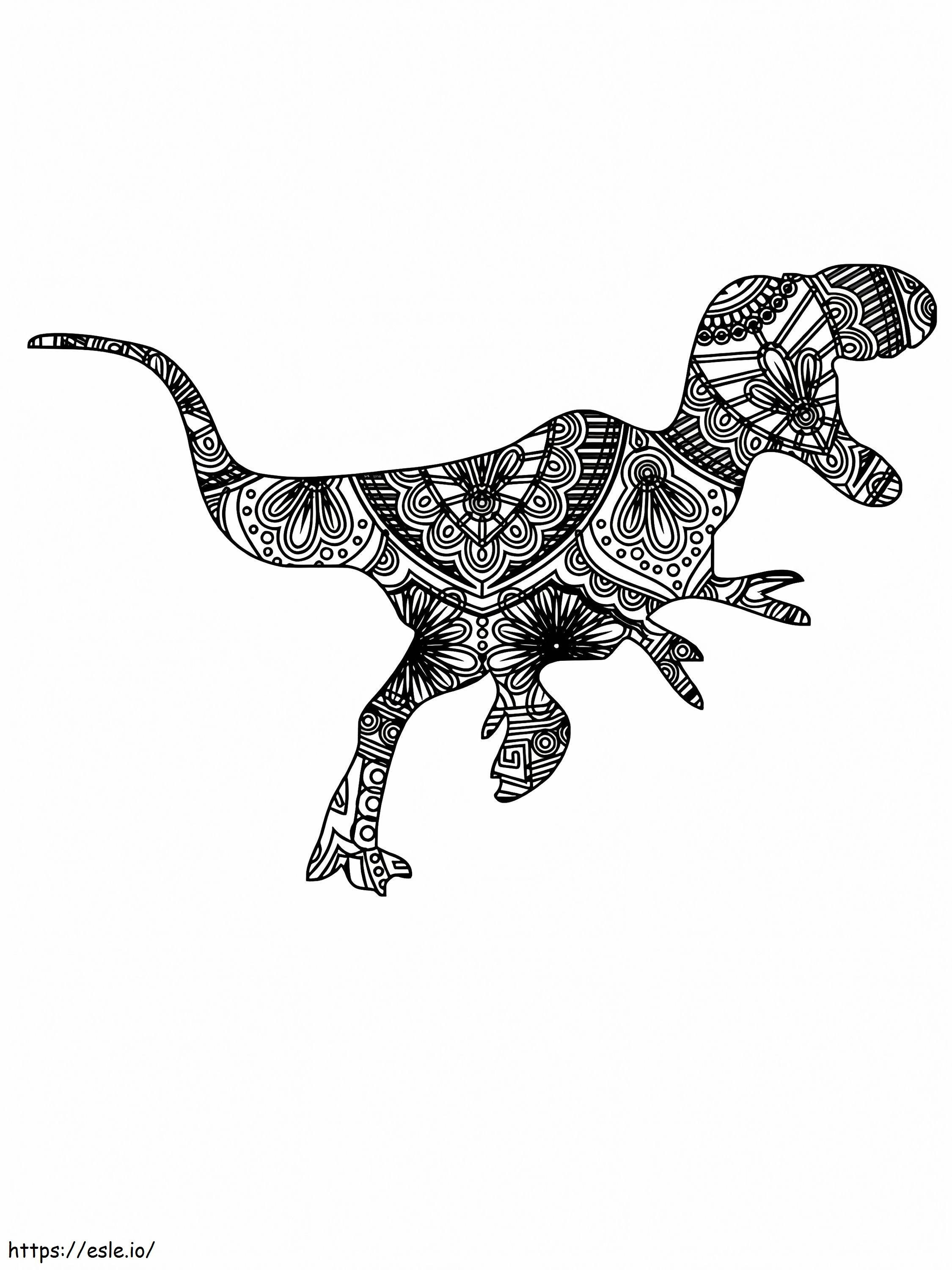 Free Vector Dinosaur Alebrijes coloring page