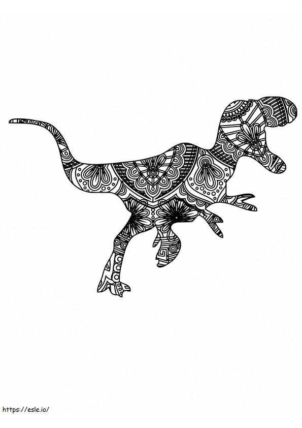 Ilmainen Vector Dinosaur Alebrijes värityskuva
