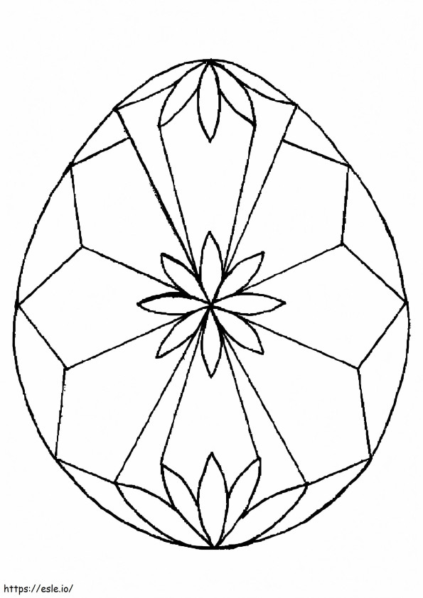  L'uovo a forma di diamante A4 da colorare