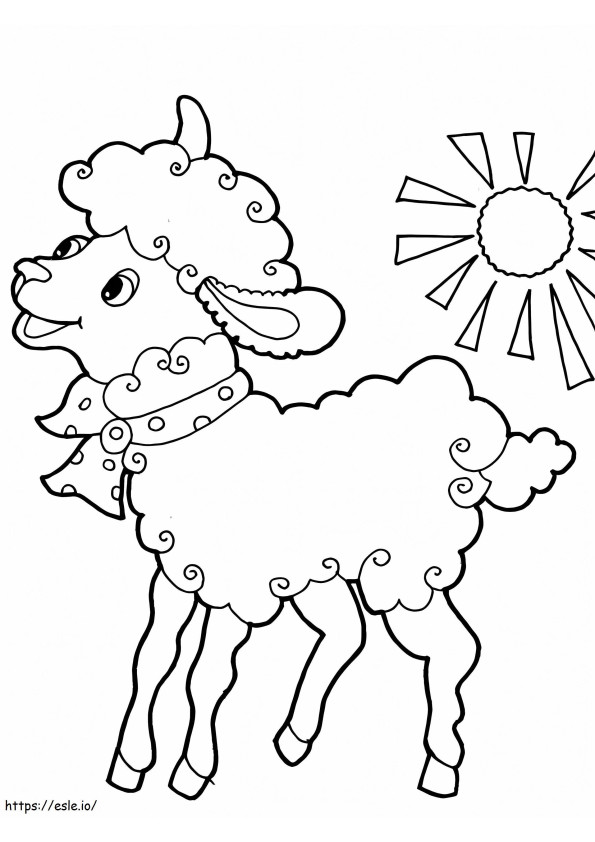 Cartoon schapen kleurplaat