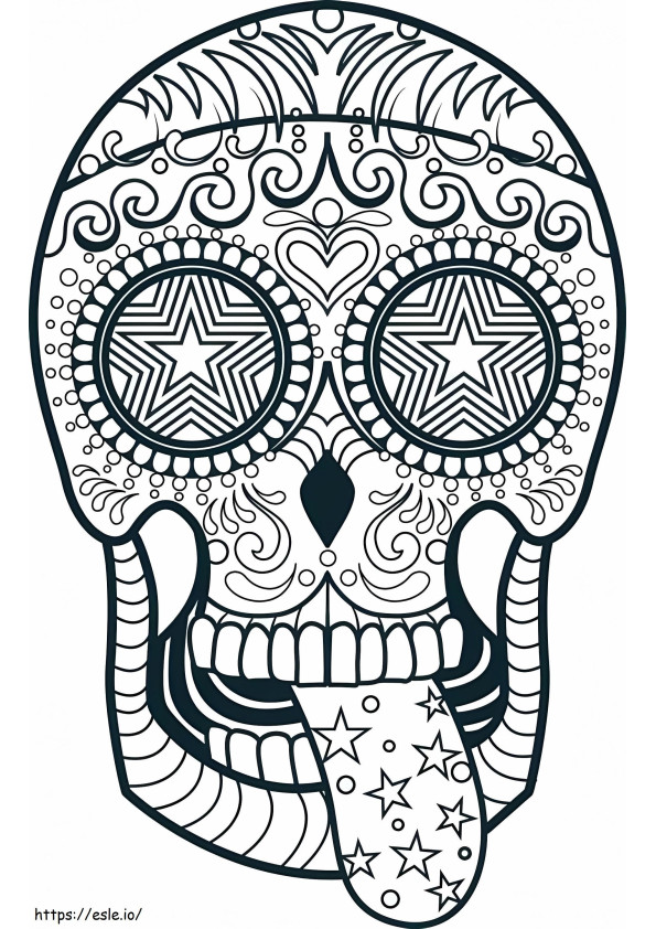 Cute Skull coloring page
