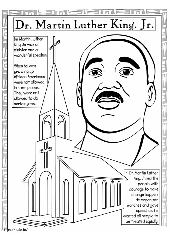 Martina Luthera Kinga Jr 3 kolorowanka