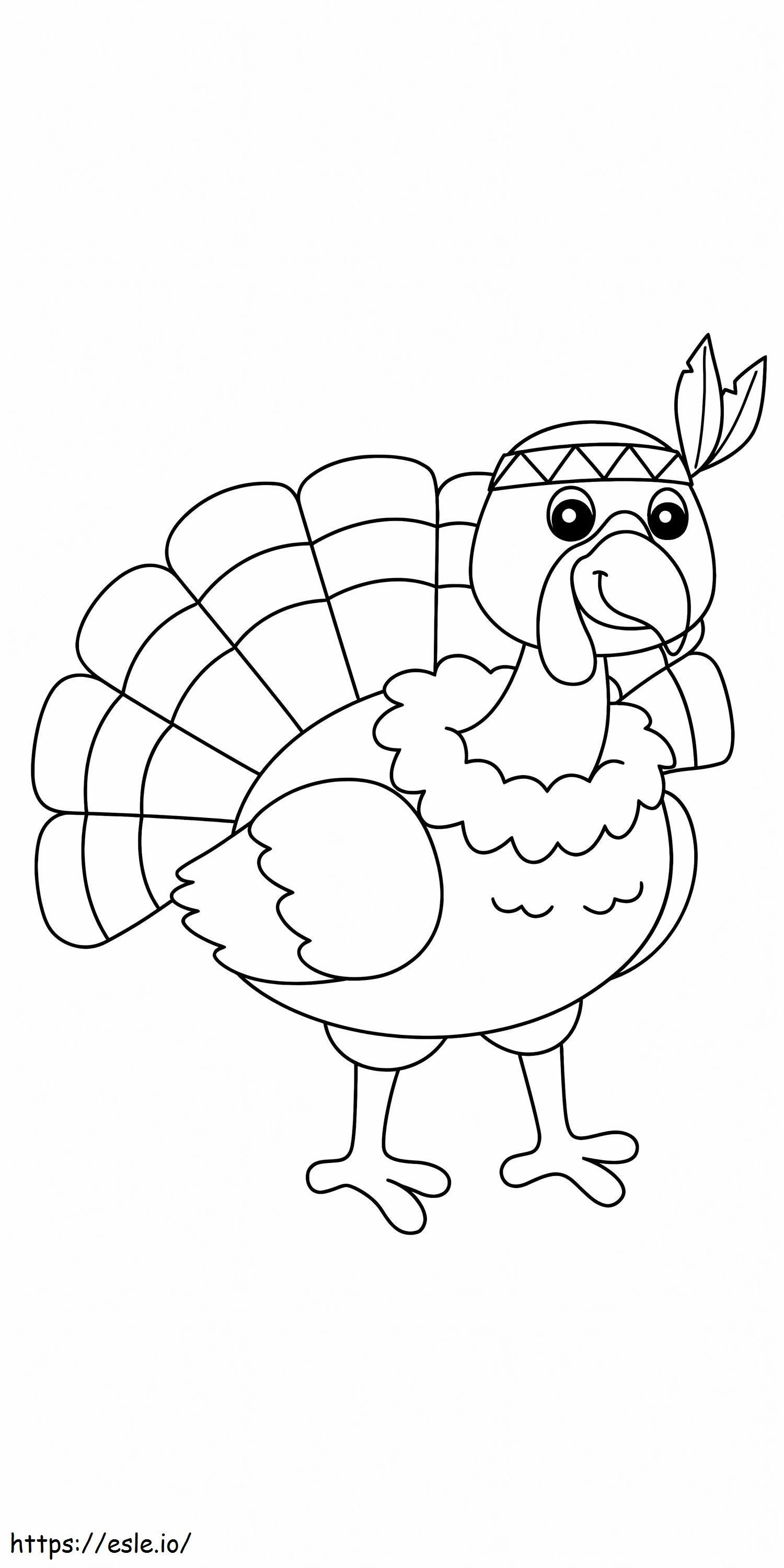 Old Thanksgiving Turkey coloring page