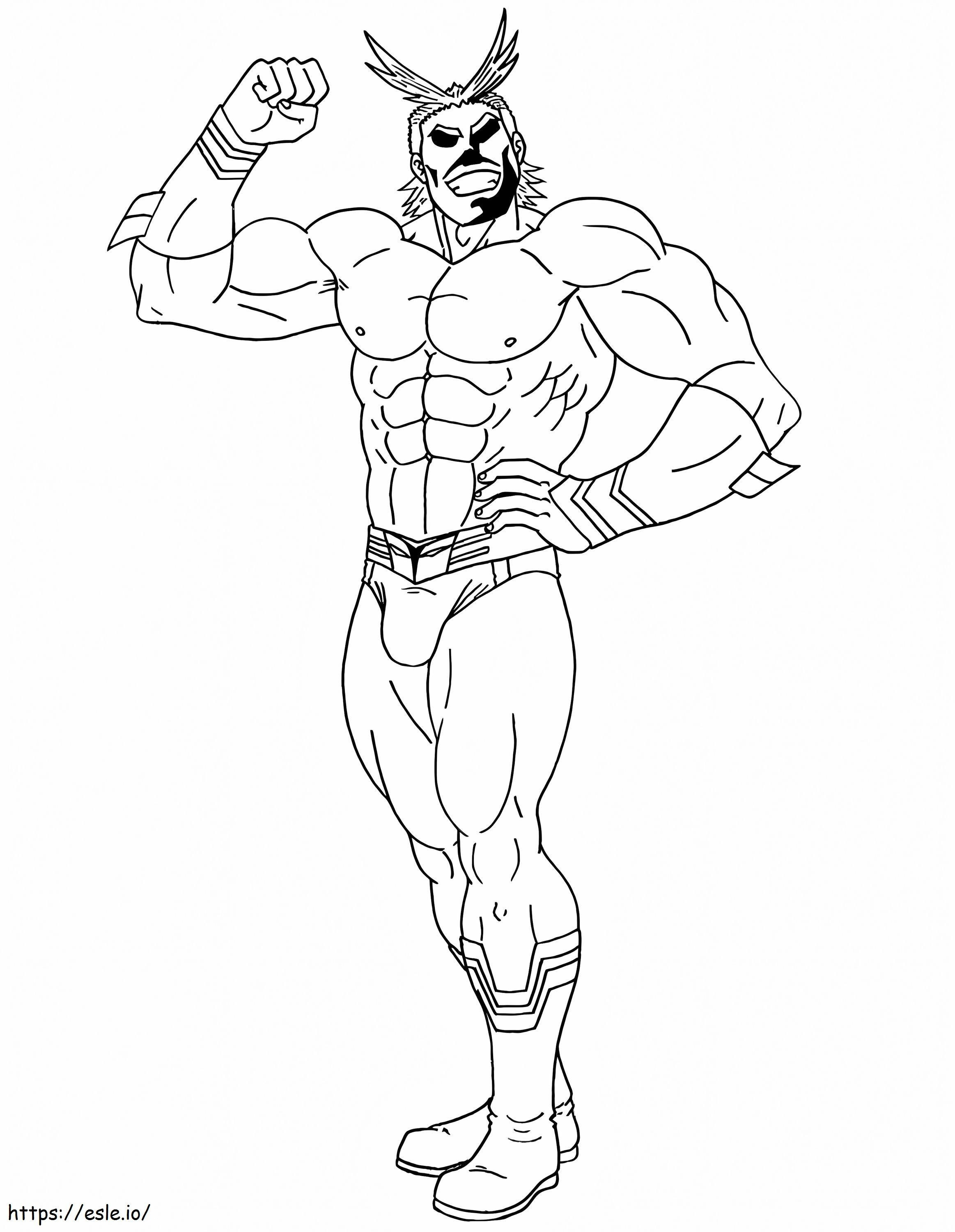 All Might 3 794X1024 coloring page