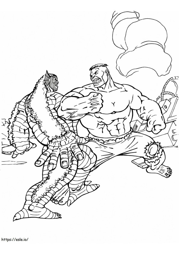 Coloriage Hulk et l'abomination à imprimer dessin