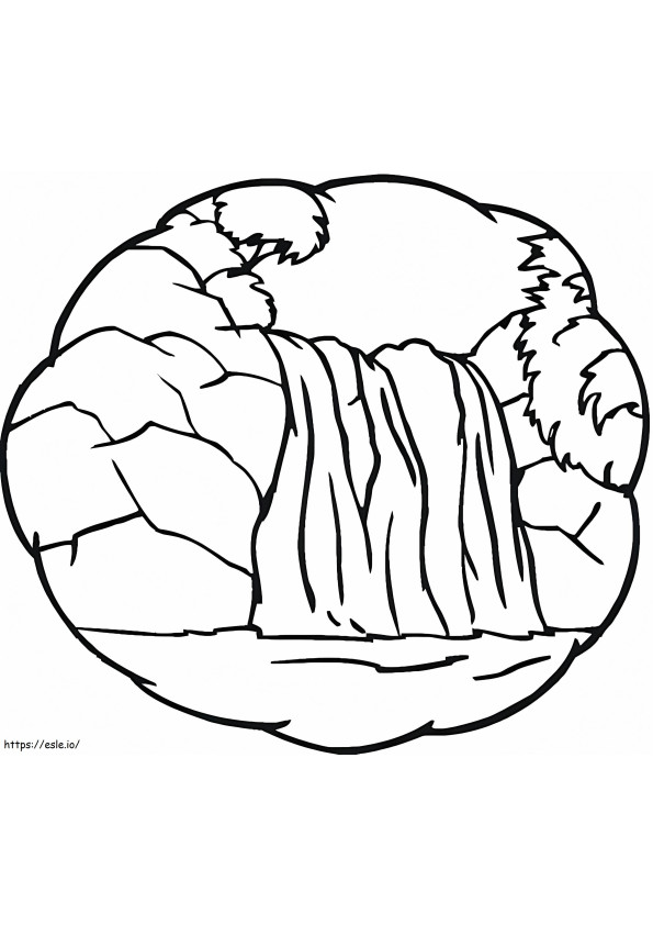 Free Waterfall coloring page