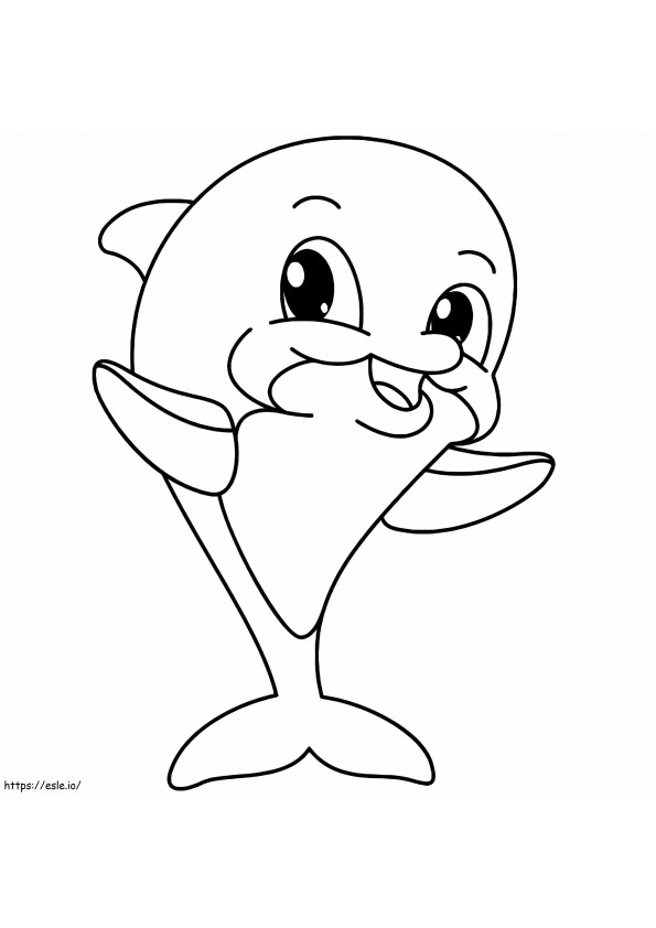 Little Dolphin coloring page