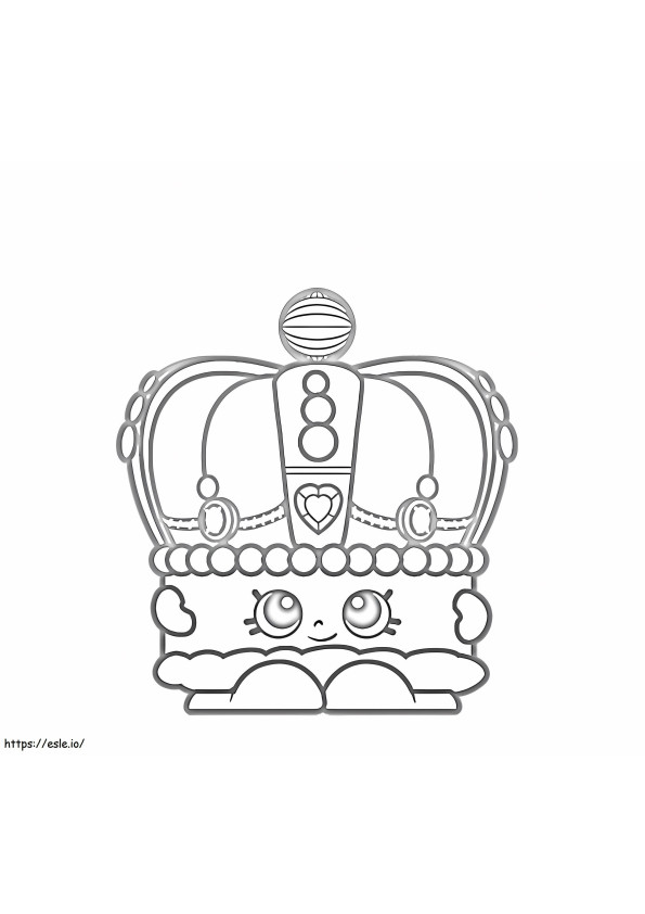 Kingsley Crown Shopkin coloring page
