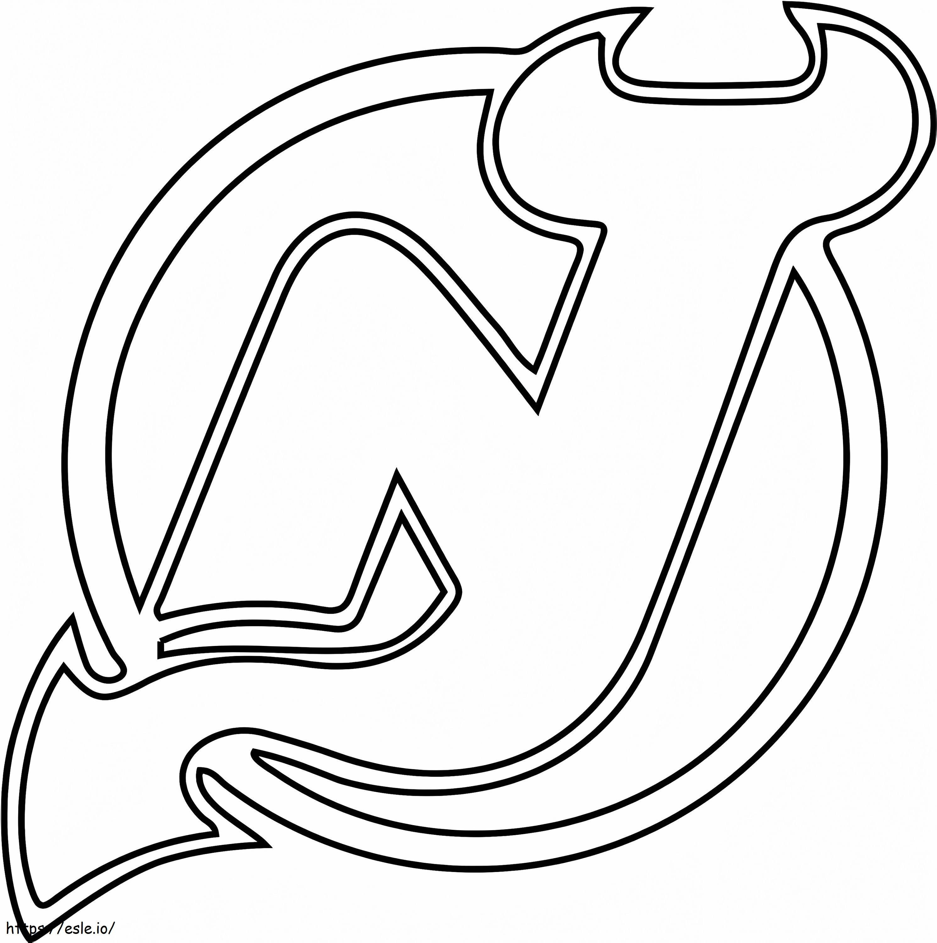 Logo dei diavoli del New Jersey da colorare