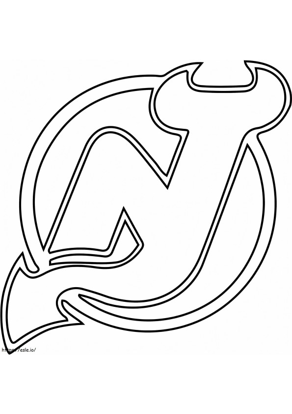 Logotipo de los diablos de Nueva Jersey para colorear