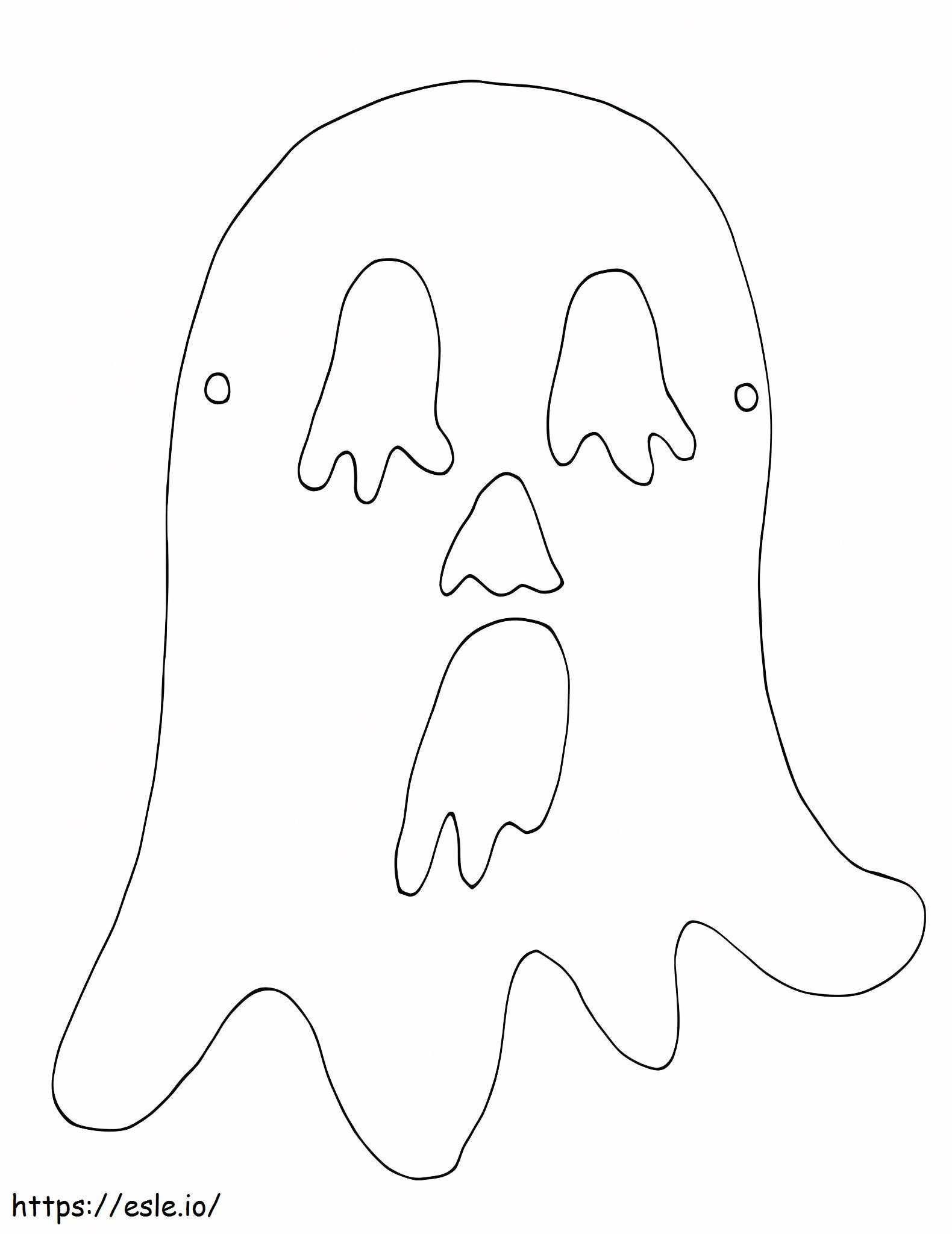 幽霊の怖いマスク ぬりえ - 塗り絵