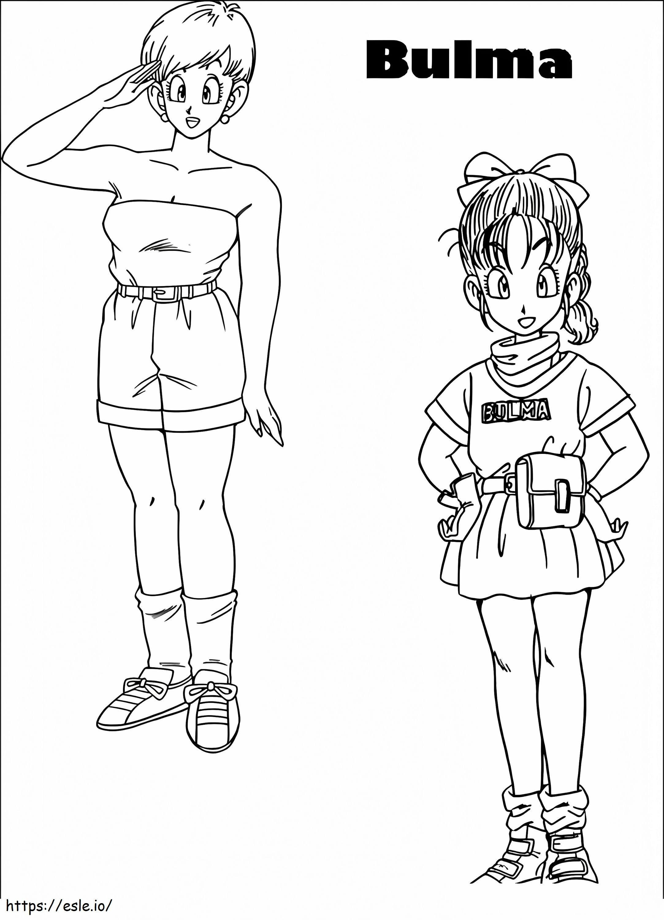 Lady And Little Bulma coloring page