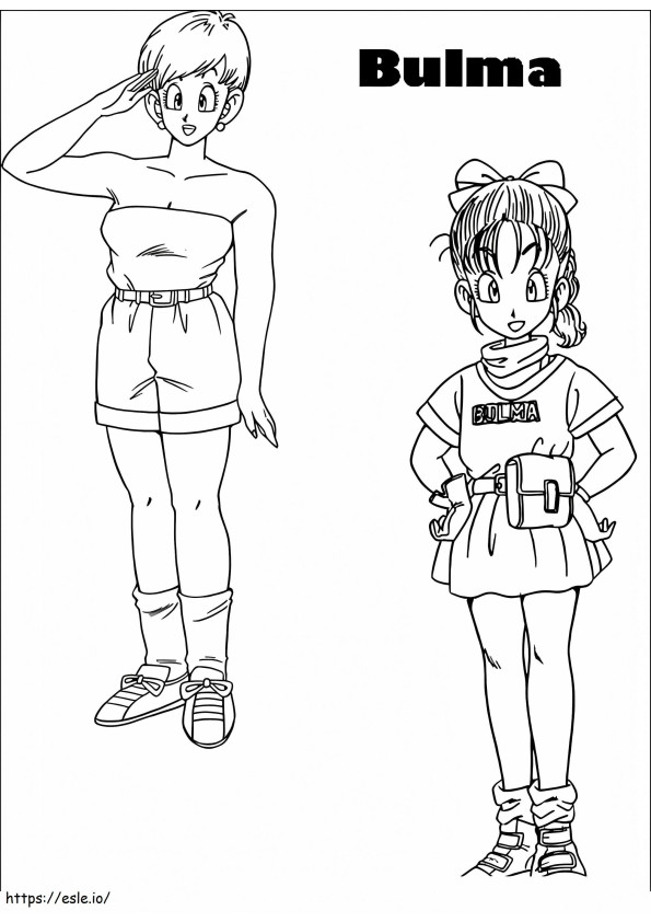 Lady And Little Bulma coloring page
