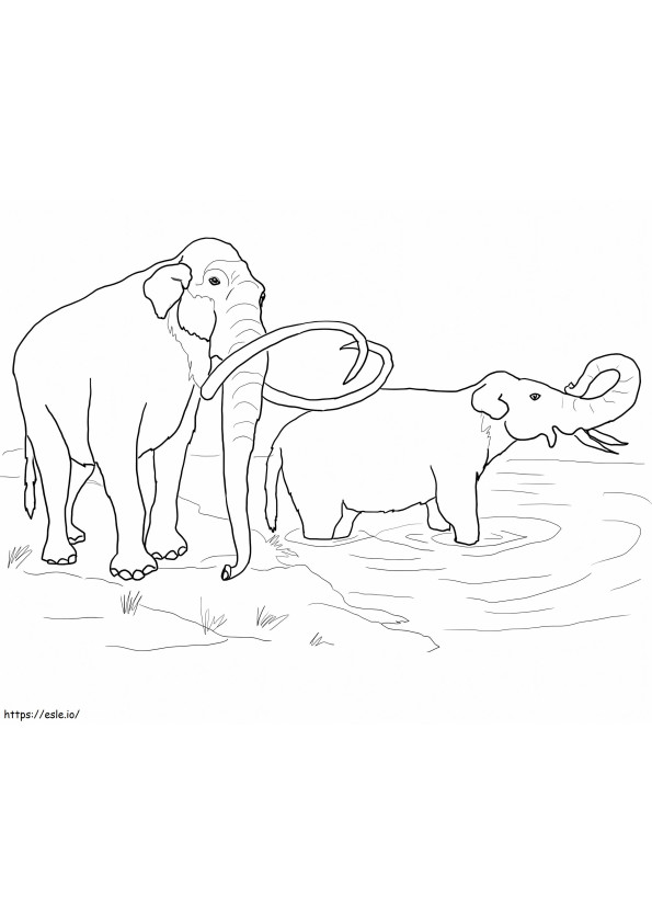 Columbian Mammoth coloring page