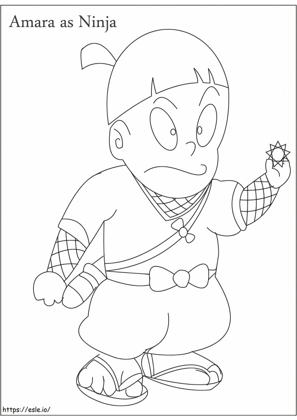 Amara In Ninja Hattori coloring page