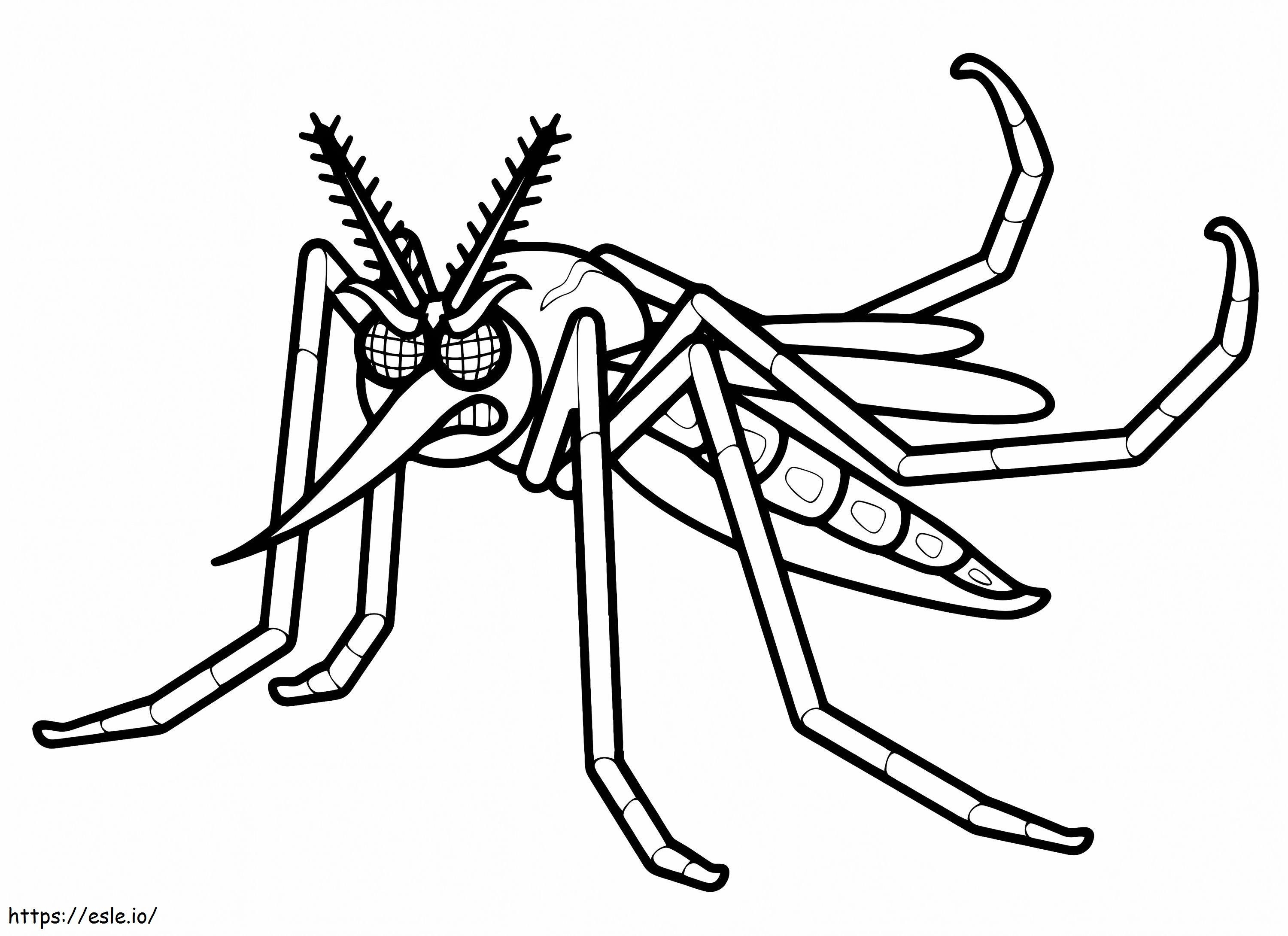 Angry Mosquito coloring page