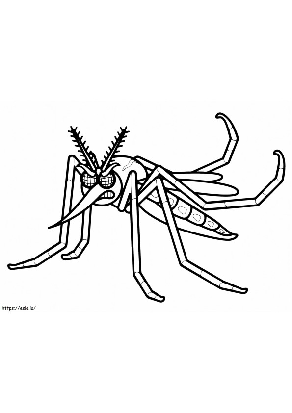 Angry Mosquito coloring page