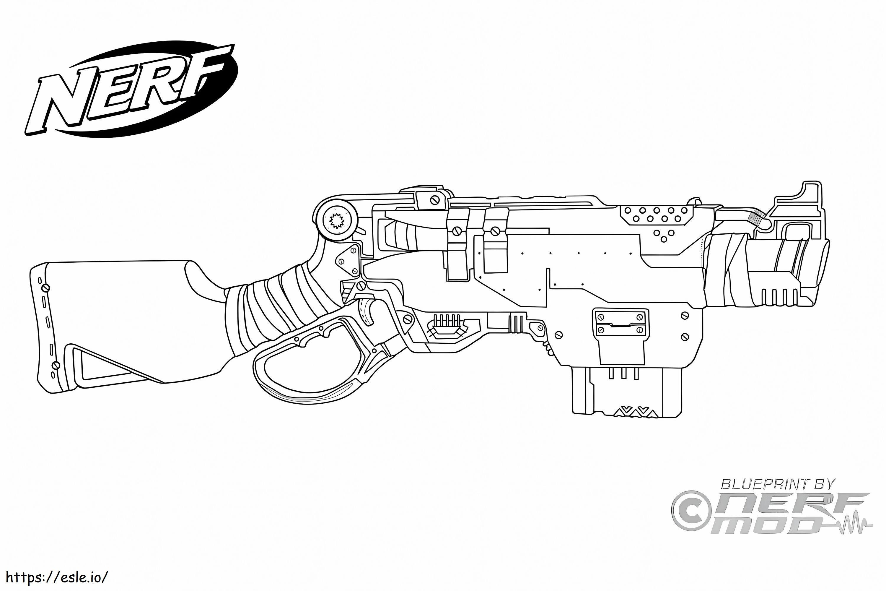 Pistola Nerf 6 da colorare