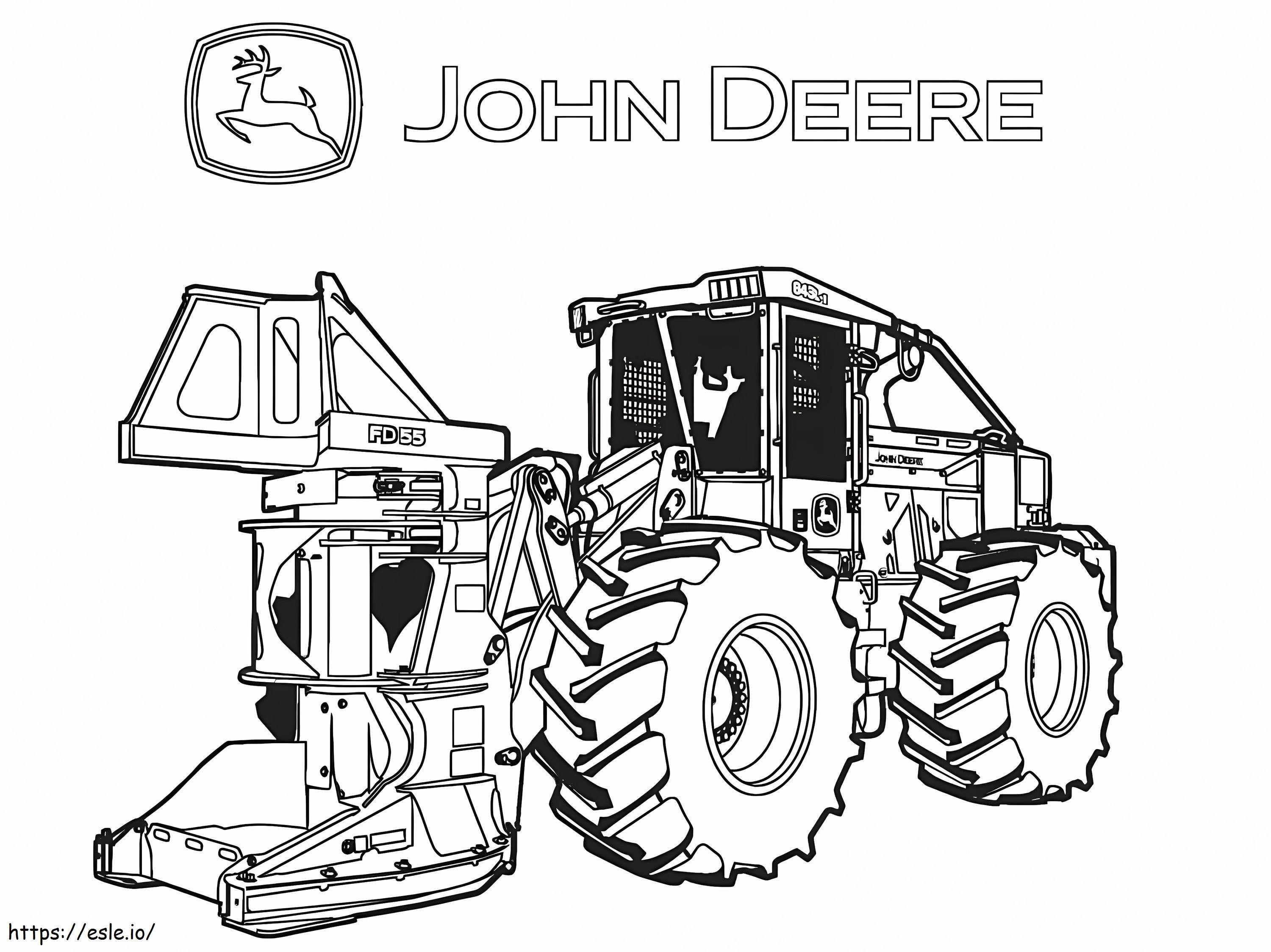 John Deere 5 Gambar Mewarnai