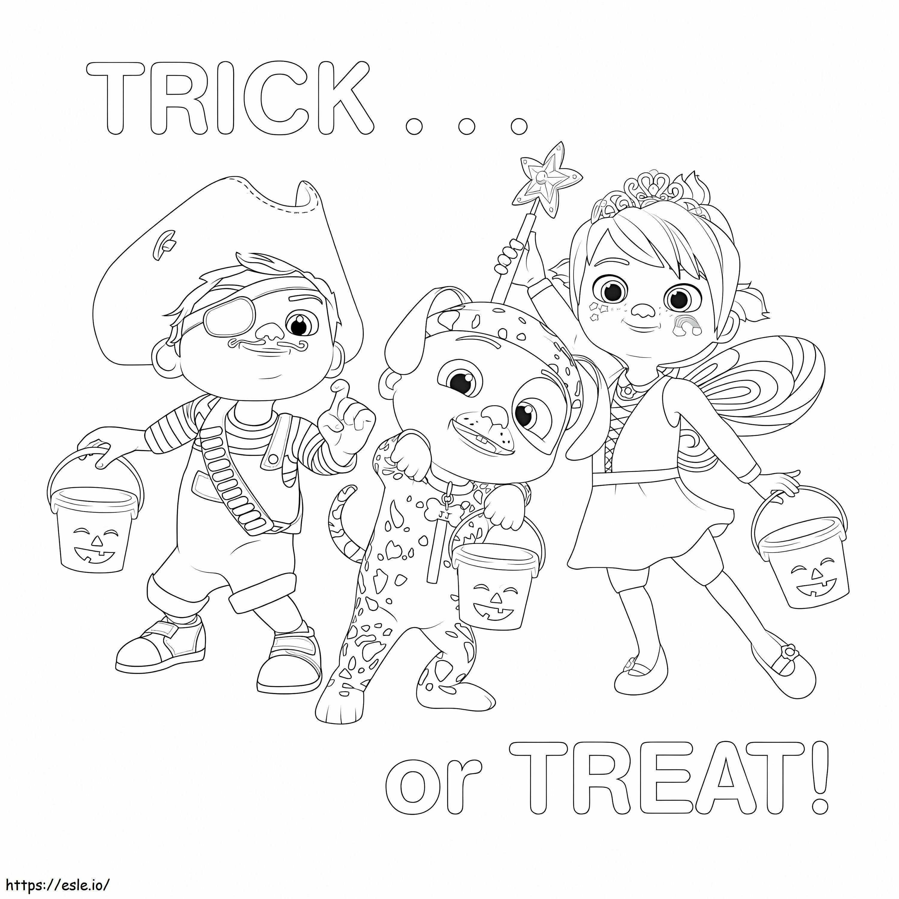 Halloween Cocomelon coloring page