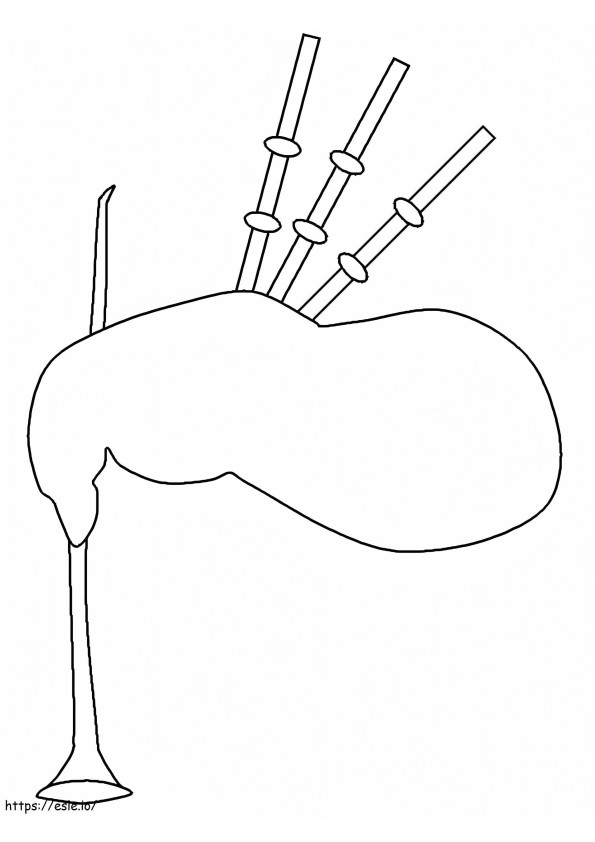 Bagpiper 2 coloring page