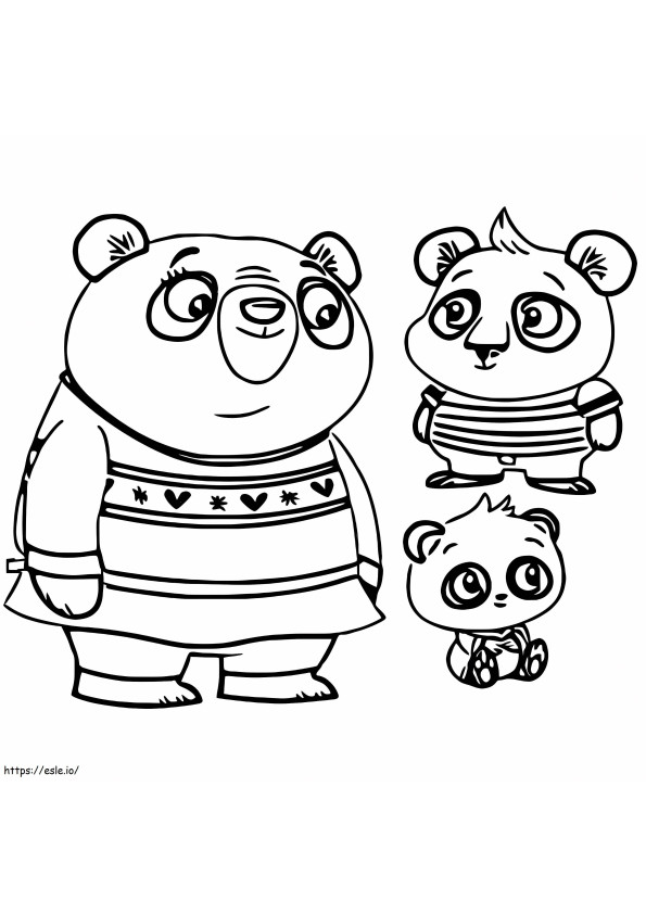Coloriage Nico Panda Body Panda Amanda Panda à imprimer dessin