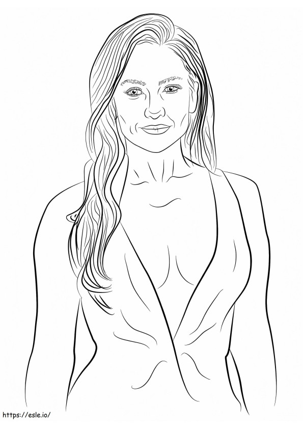 Coloriage Jennifer Lopez 1 à imprimer dessin