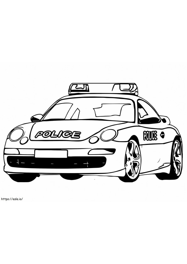 Coche de policía Porsche para colorear