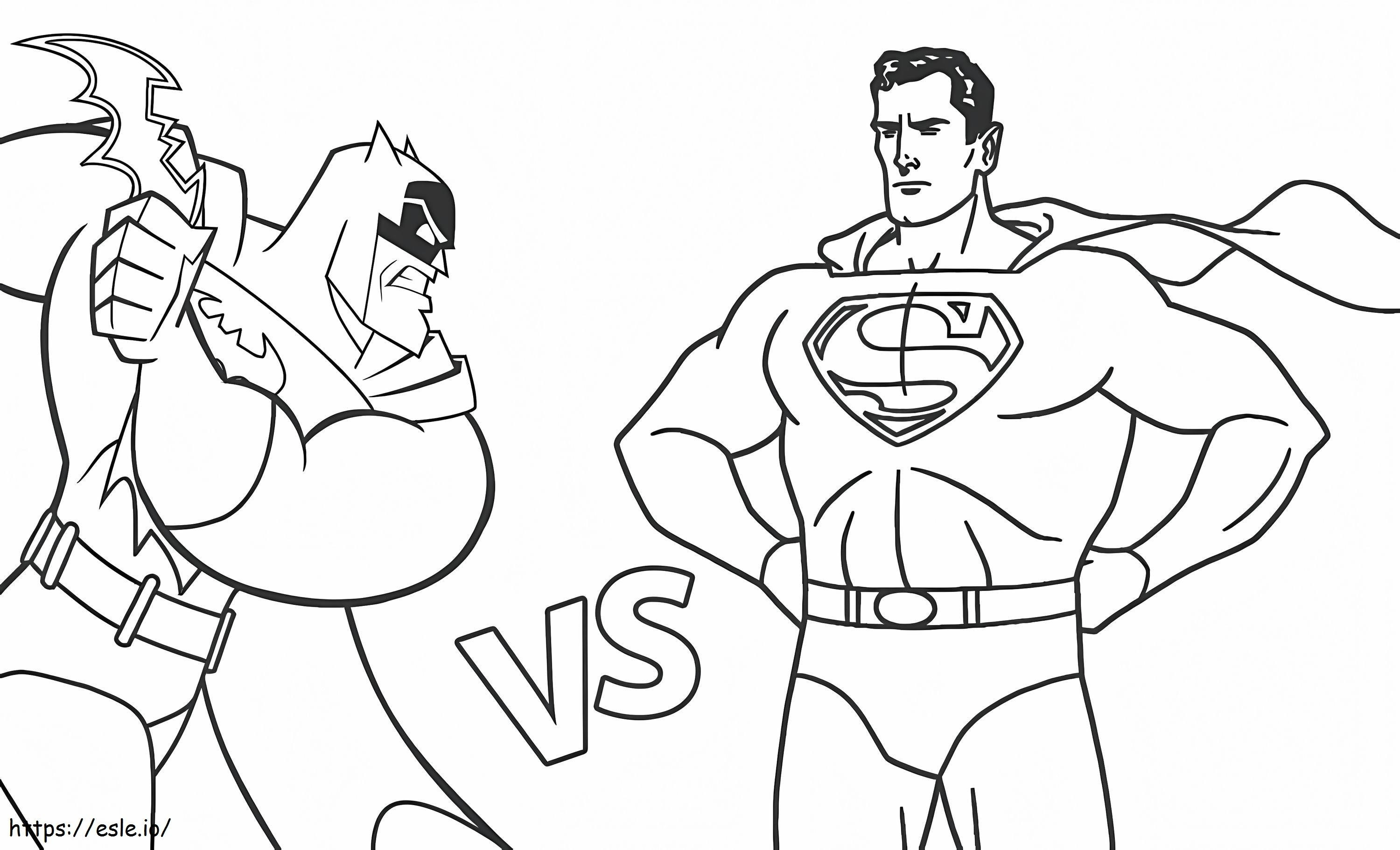 batman contra superman para colorear
