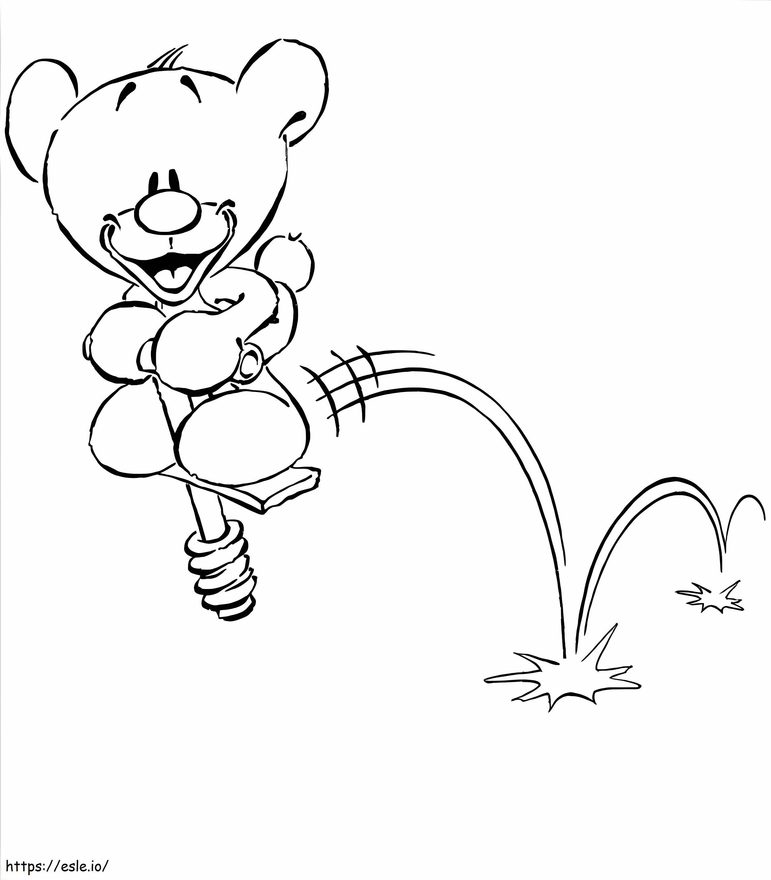 Pimboli Jumping coloring page