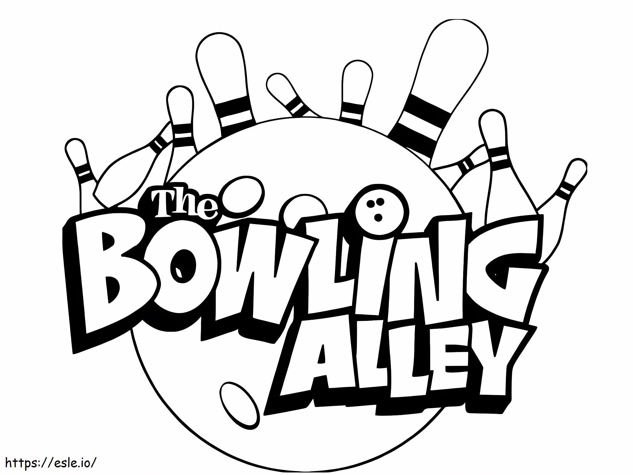 La pista da bowling da colorare