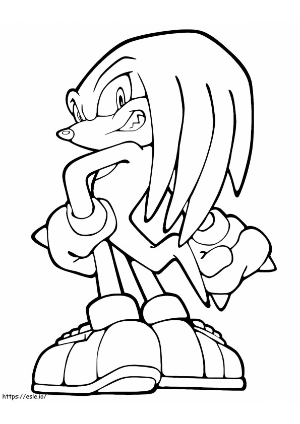 Print Knuckles The Echidna coloring page