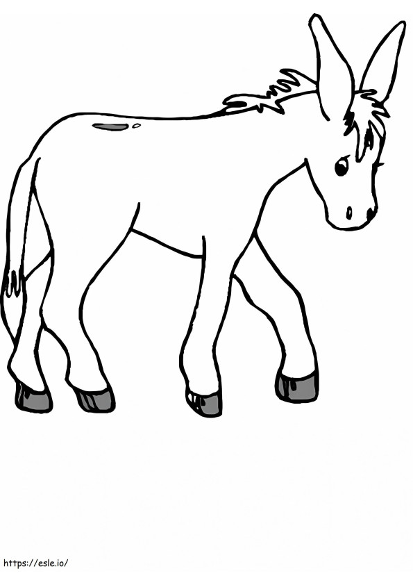 Basic Donkey coloring page