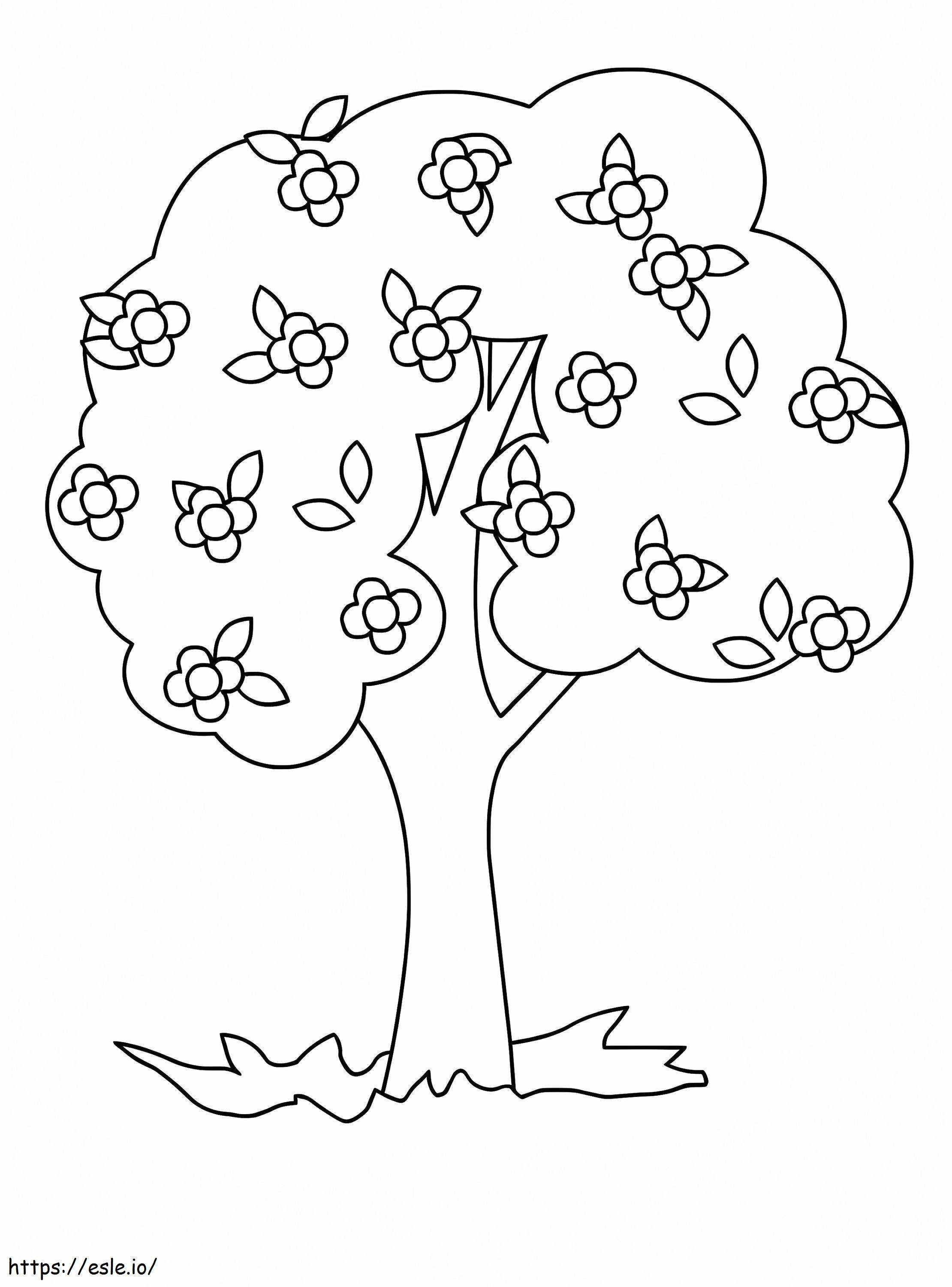 Spring Tree 3 coloring page