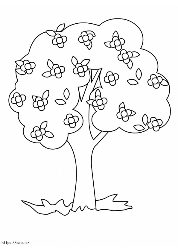 Spring Tree 3 coloring page
