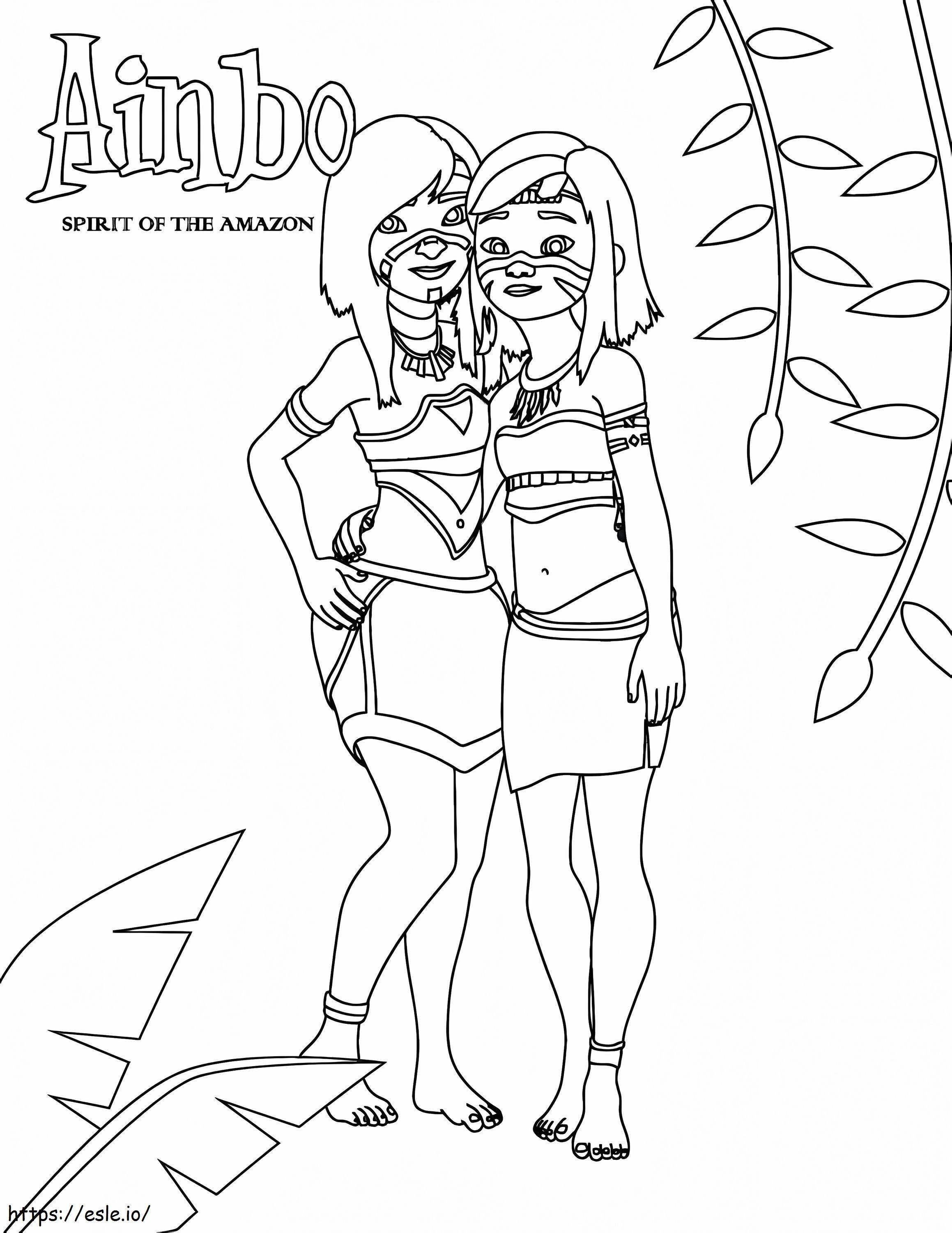 Ainbo And Zumi coloring page
