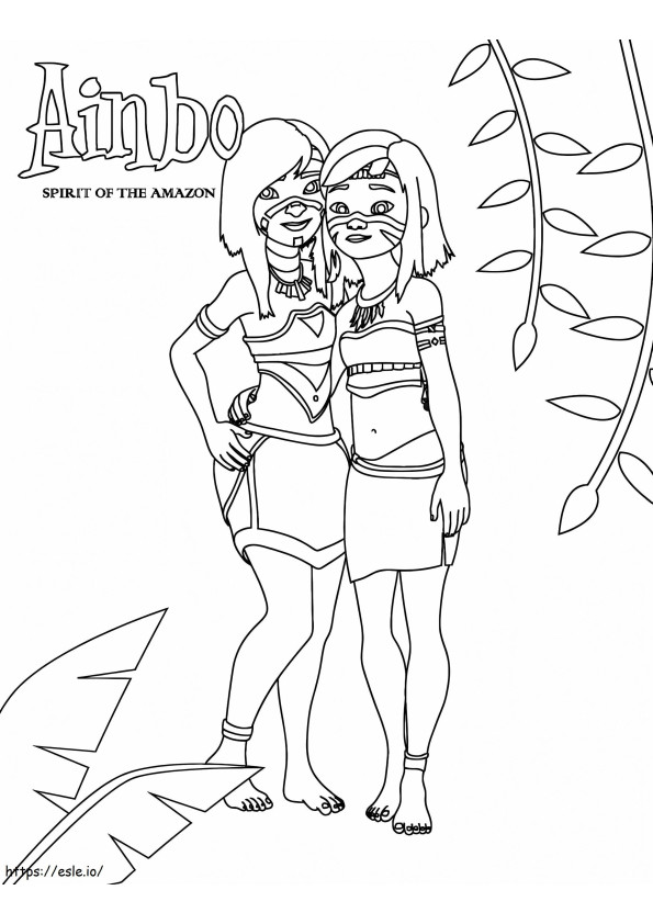 Ainbo And Zumi coloring page