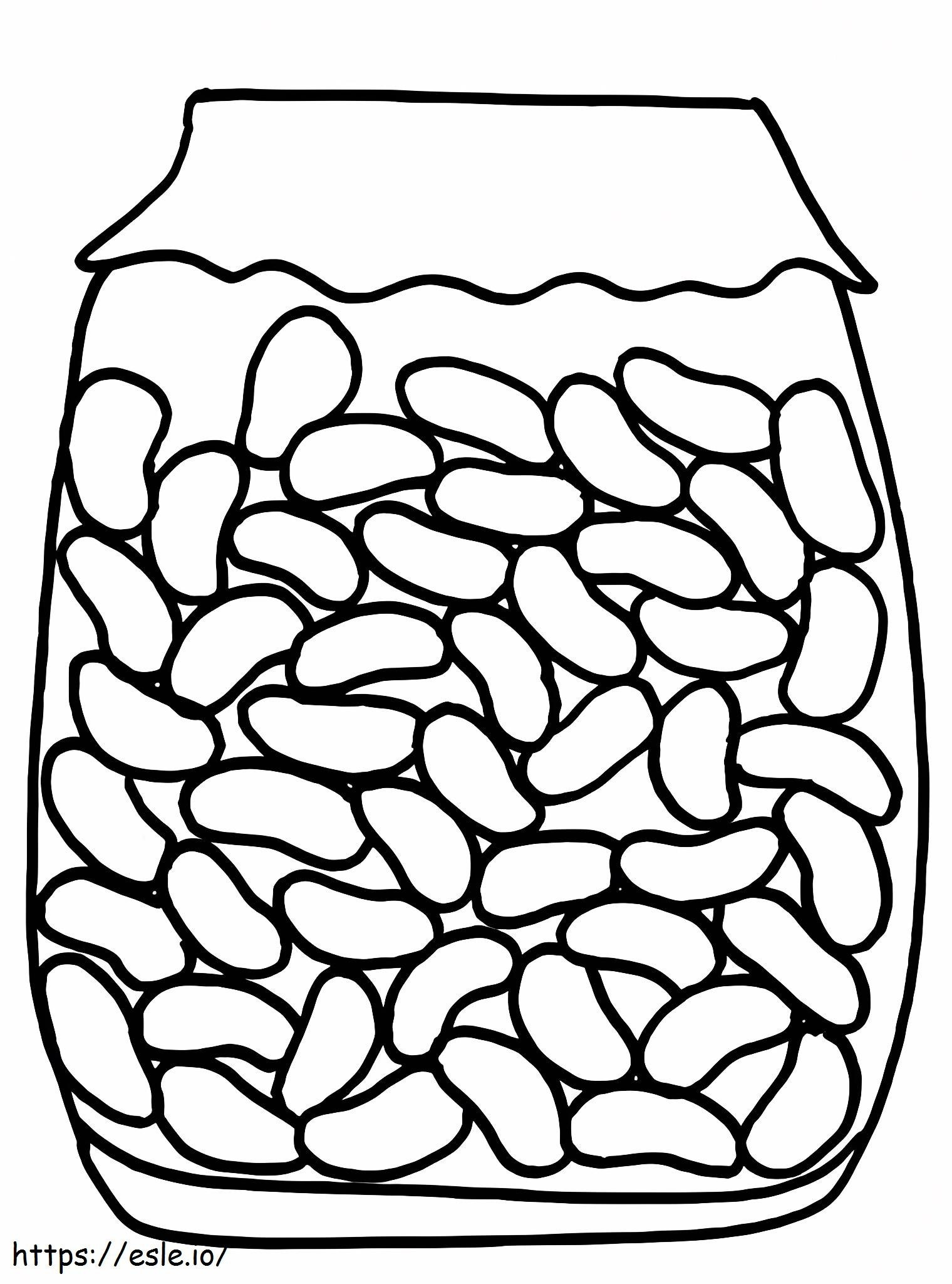 A Jar Of Beans coloring page