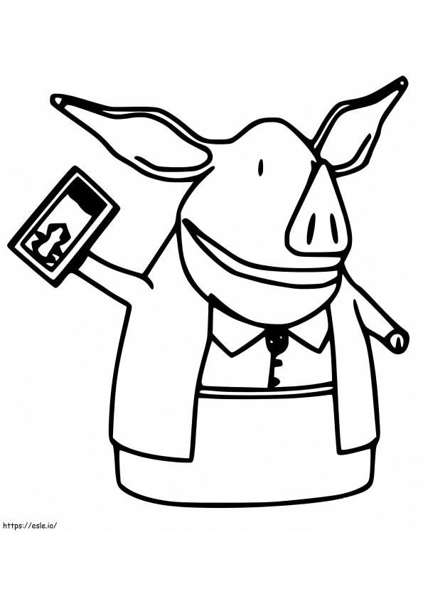 Mrs Hoggenmuller Pig coloring page