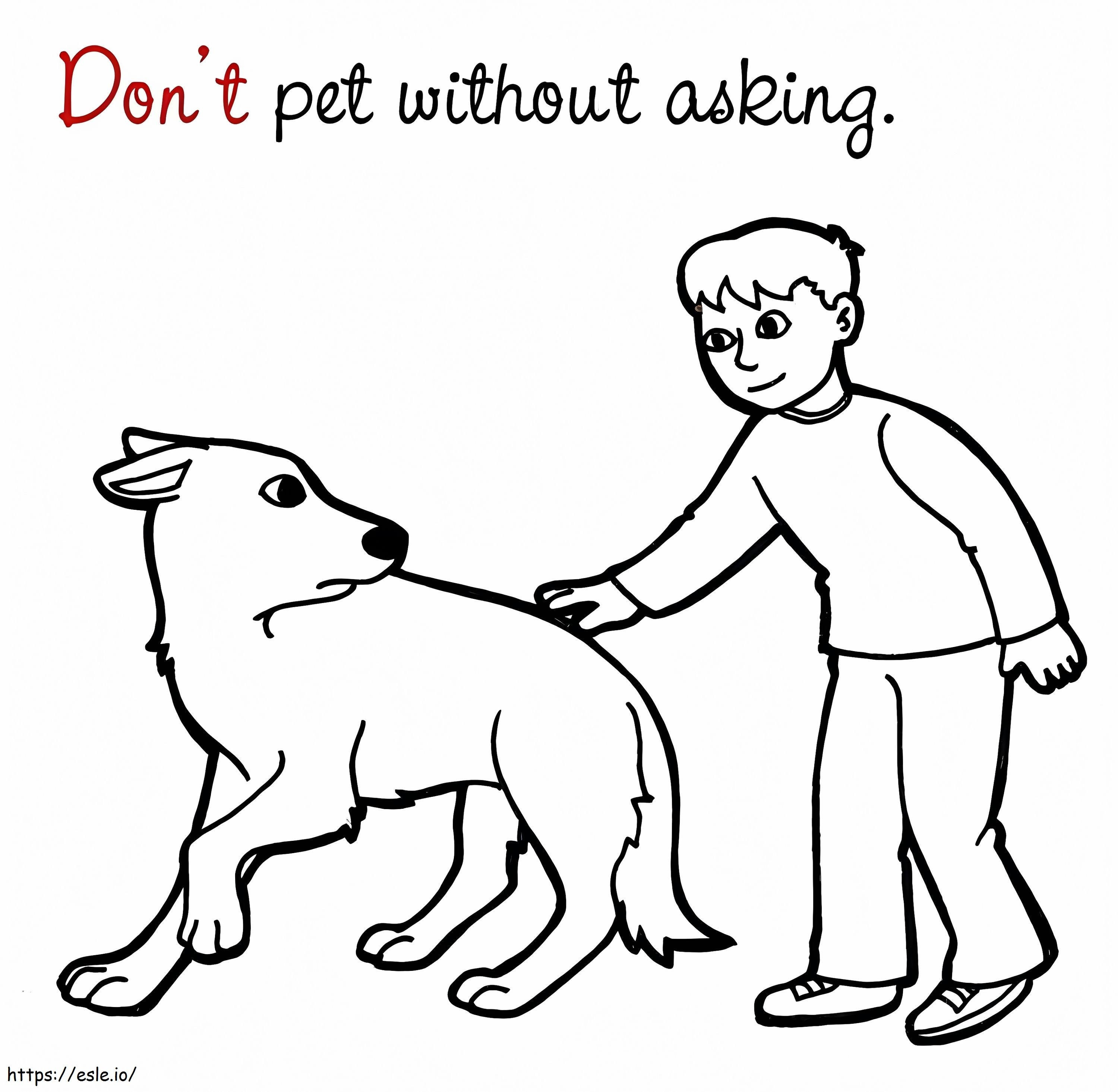 Dont Pet Without Asking coloring page